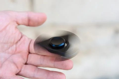 Black fidget spinner Fotos Stock