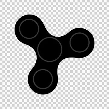 Black fidget spinner vector illustration Stock Illustration