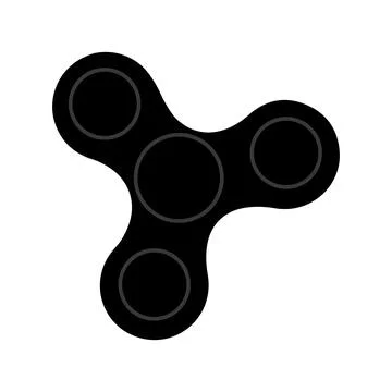 Black fidget spinner vector illustration Stock Illustration