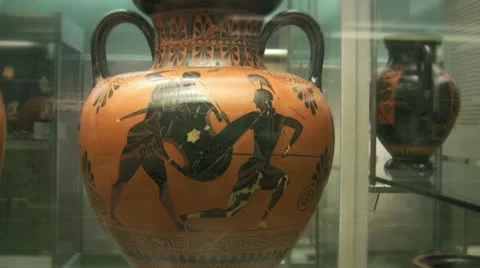 Black-figured amphora (wine-jar) Video stock 10866010