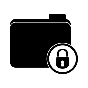 Black file data center security Stockillustratie