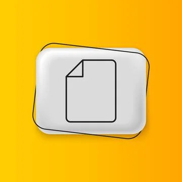 Black File document icon isolated on yellow background. Checklist icon. Bus.. Illustrazione stock