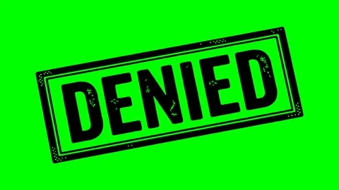Black fill denied rubber stamp Stock Footage 337580155