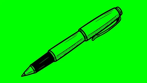 Black fill hand drawn pen in shake animation 库存影片 333017432
