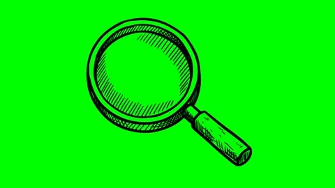 Black fill hand drawn style magnifying glass search zoom Stock Footage 332953028