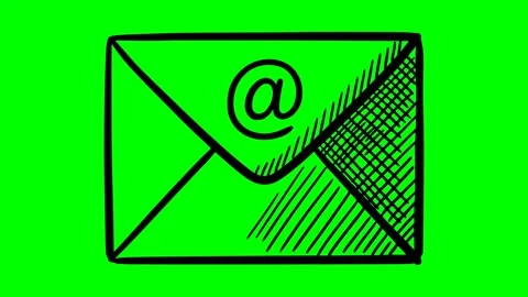 Black fill hand drawn style envelope mail email address animation 库存影片 334206859