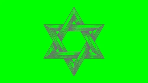 Black fill hand drawn style star david jewish symbol animation Stock Footage 335878279