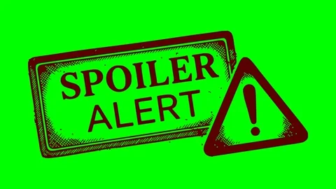 Black fill hand drawn style spoiler alert warning sign exclamation mark Stock Footage 336810670