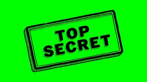 Black fill hand drawn style top secret classified stamp Stock Footage 337783542