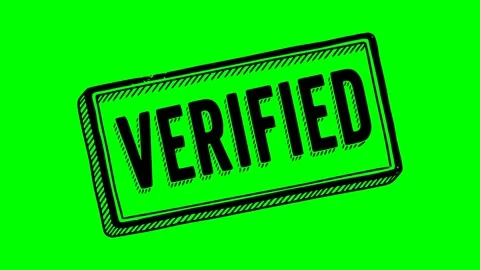 Black fill hand drawn style verified stamp icon Stock Footage 337783545