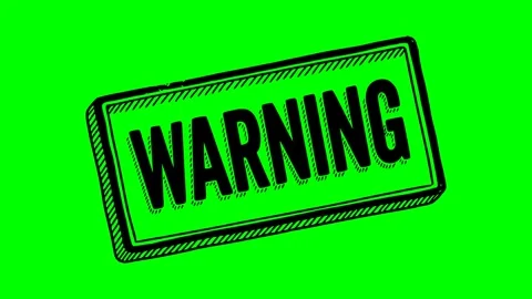 Black fill hand drawn style warning stamp label sign alert grunge Stock Footage 337783547