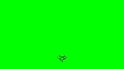 Black fill hand drawn style no wifi signal icon Stock Footage 338351014