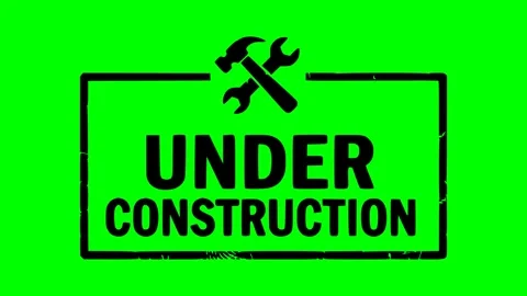Black fill hand under construction sign icon Stock Footage 345263674
