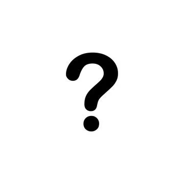 Black fill question mark icon, sign, or symbol isolated on white background Stock Illustration