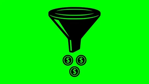 Black fill sales optimization concept icon animation 库存影片 333017372