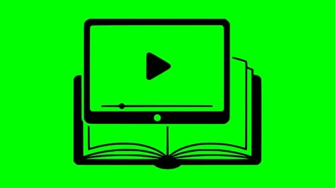 Black fill video tutorial concept icon animation Stock Footage 333017374