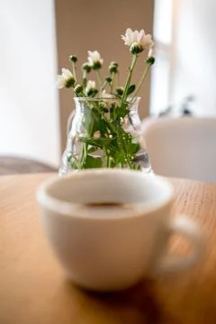 Black filter coffee on the table in cafe service kettle hario pour over cup 스톡 사진
