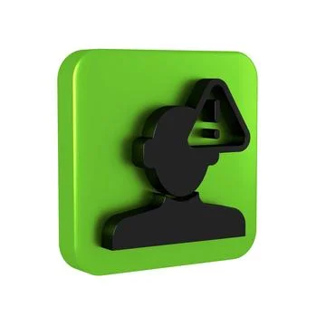 Black Finding a problem in psychology icon isolated on transparent backgrou.. Illustrazione stock
