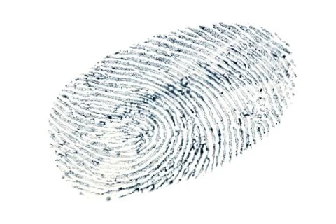 Black fingerprint pattern isolated on white background Stock Photos
