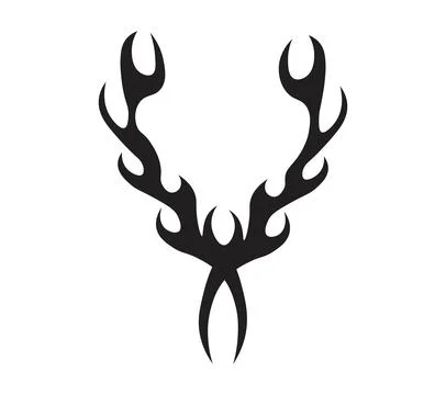 Black fire flame, design element. Tribal style for tattoo, vehicle decorati.. Stock-Illustration