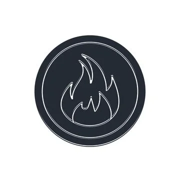 Black Fire flame icon isolated on white background.  Vector 스톡 일러스트