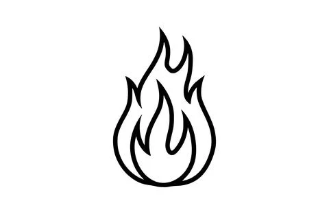 Black Fire icon isolated on white background. Beautiful Fire icon. Stock Illustration