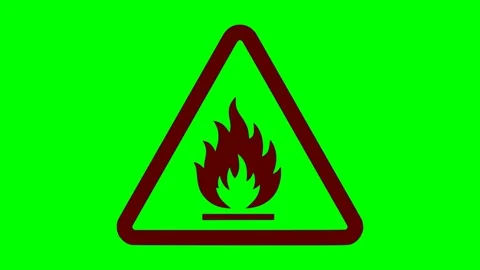Black fire sign red flash animation Vídeo Stock 342830031