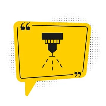 Black Fire sprinkler system icon isolated on white background. Sprinkler, f.. Stock Illustration