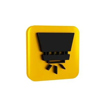 Black Fire sprinkler system icon isolated on transparent background. Sprinkler Stock Illustration