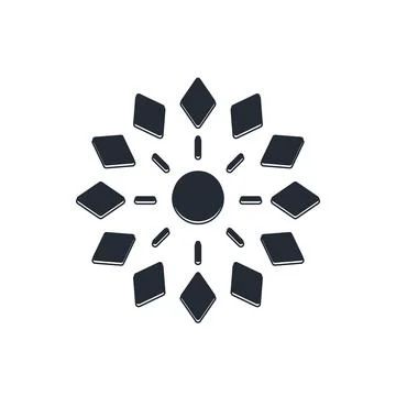 Black Firework icon isolated on white background. Concept of fun party. Exp.. Stock Illustration