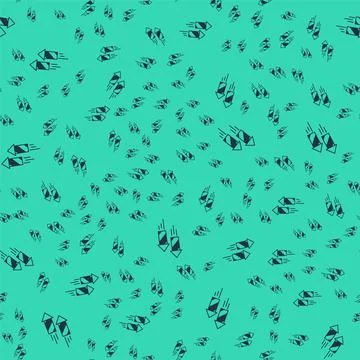 Black Firework rocket icon isolated seamless pattern on green background. C.. Illustrazione stock