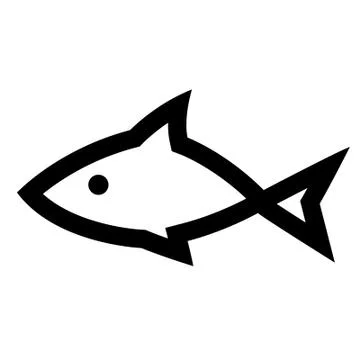 Black Fish Icon Stock Illustration