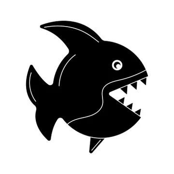 Black fish icon Illustrazione stock