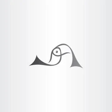 Black fish logo vector sign element Stock-Illustration