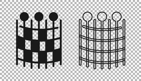 Black Fishing net pattern icon isolated on transparent background. Fishing Illustrazione stock