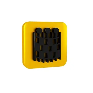 Black Fishing net pattern icon isolated on transparent background. Fishing Illustrazione stock