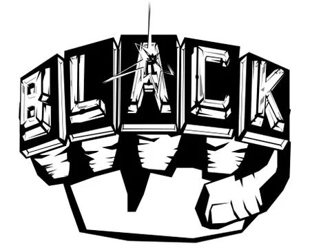 Black fist Stock Illustration