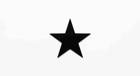 Black five pointed star shape icon Stock Illustration