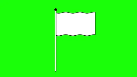 Black flag and white flag waving animated triangular checkered flag moving .. Stock Footage 322142958