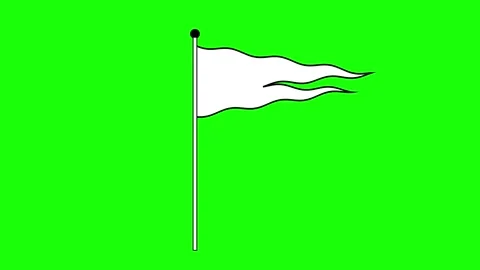 Black flag and white flag waving animated triangular checkered flag moving .. Stock Footage 322142968