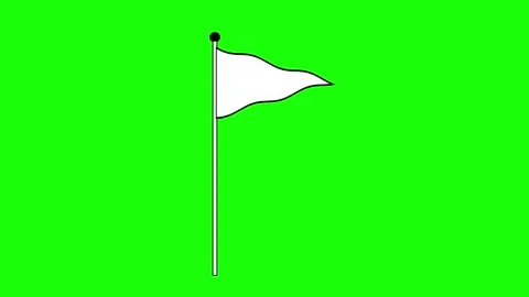 Black flag and white flag waving animated triangular checkered flag moving .. Stock Footage 322142975