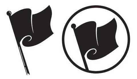 Black Flag Icons Stock Illustration