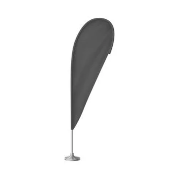 Black flag teardrop banner vector template, fabric canvas for promotion des.. Stock Illustration