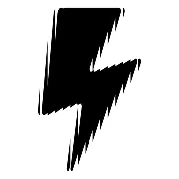 Black flash lightning shape ribbed glass effect, vector ripple blur thunderbolt 스톡 일러스트