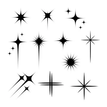 Black flashes vector illustration on white background Stock Illustration