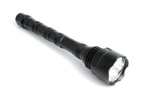 Black flashlight Stock Photos