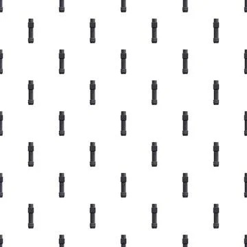 Black flashlight seamless pattern creating repeating background Stock Illustration