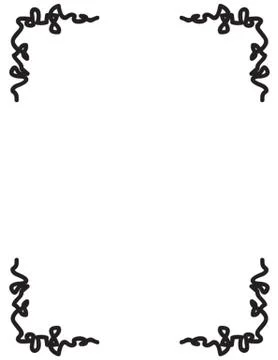 Black flat corners Stockillustratie