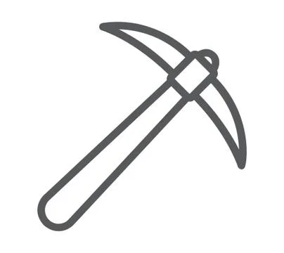 Black flat icon of pick isolated on white background Stock Illustration