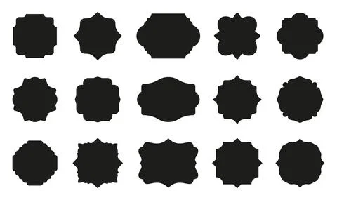 Black flat vector label special offer price tag Illustrazione stock